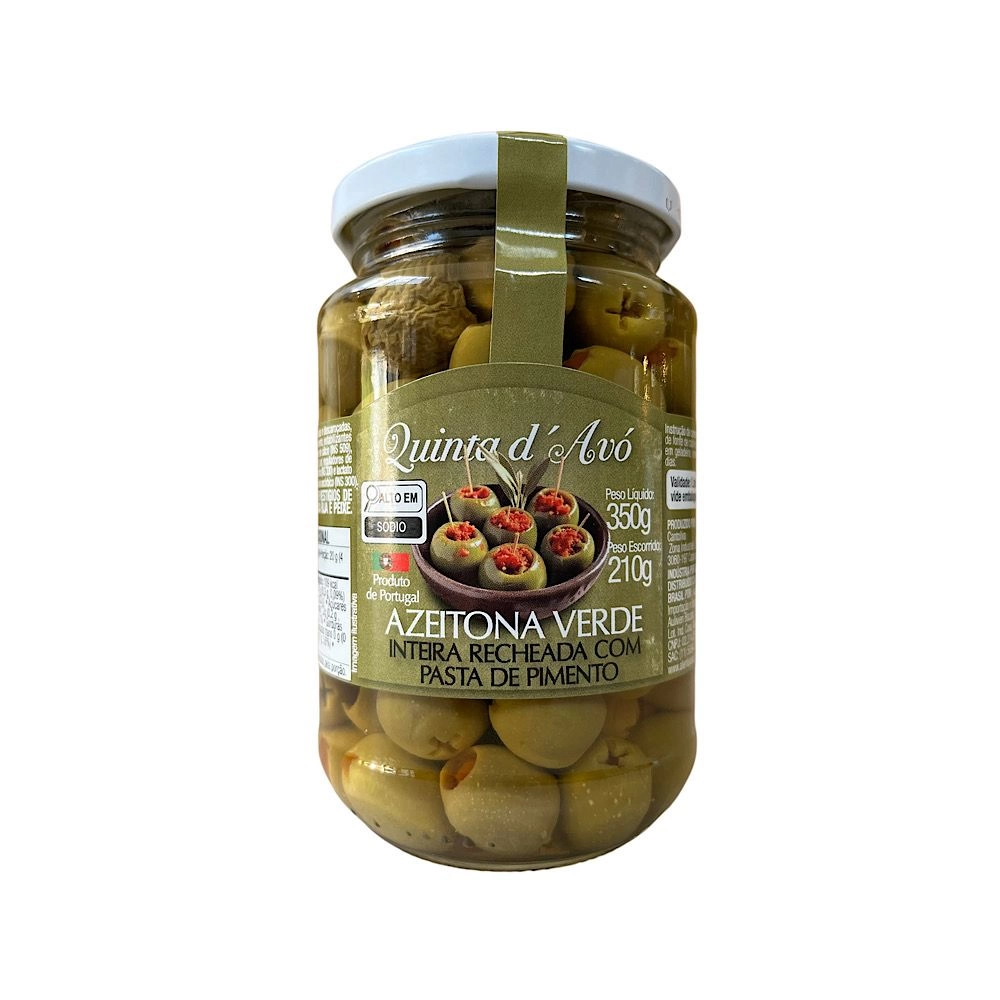 AZEITONA VERDE RECHEADA PIMENTO QUINTA AVO 210G