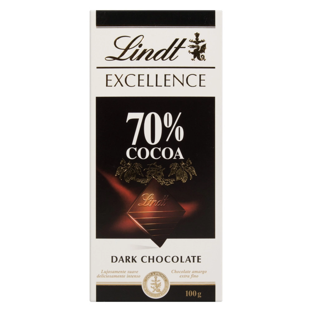 EXCELLENCE LINDT 70%CACAU DARK 100G
